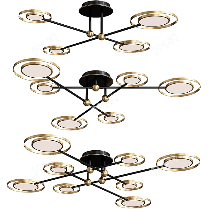 Risor B Pendant Set: Elegant Design Lamps 3D model image 1