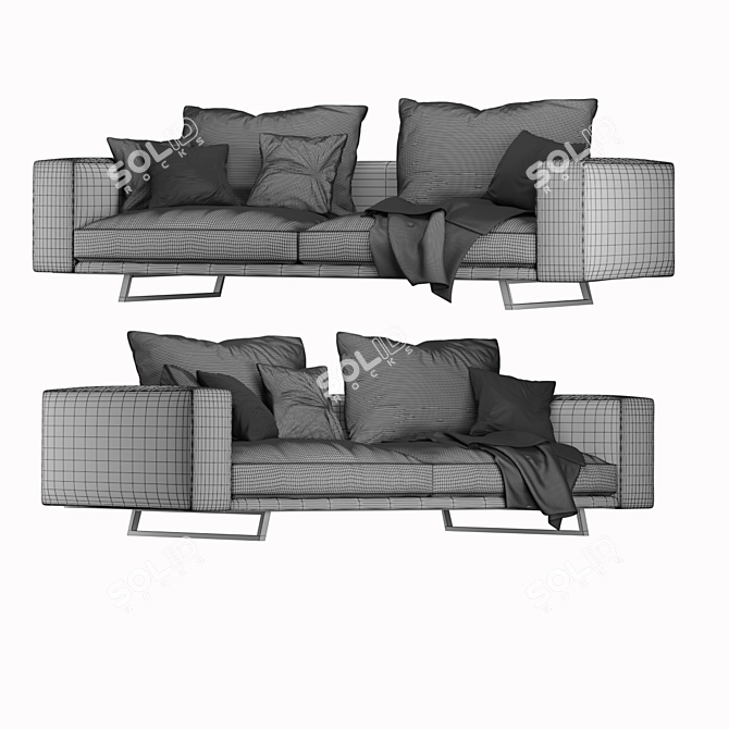 Albedo M2 Sofa: Modern and Stylish Seating 3D model image 4