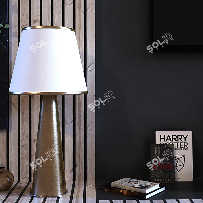 Sleek Green TV Wall Set 3D model image 4