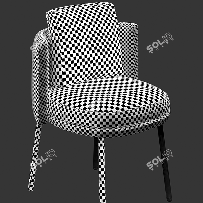 Elegant Torii Dining Chair 3D model image 2