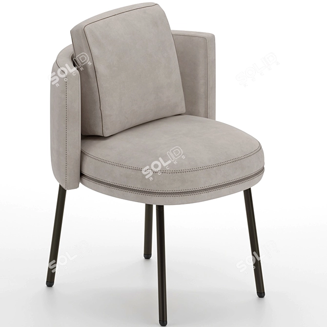 Elegant Torii Dining Chair 3D model image 8