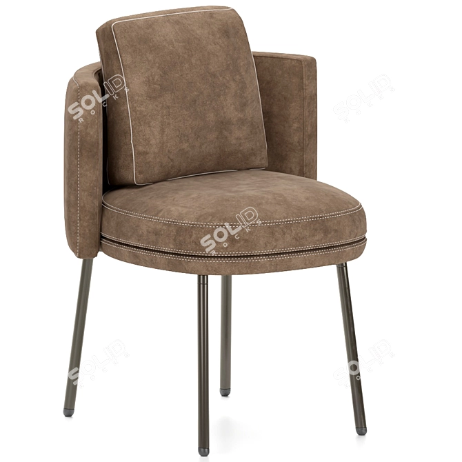 Elegant Torii Dining Chair 3D model image 12