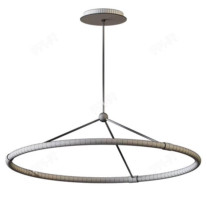 Sleek Halo Pendant Light 3D model image 4