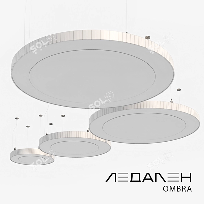 Elegant Round OMBRA Lamp 3D model image 2