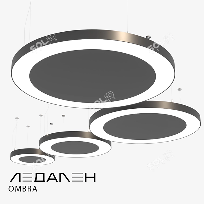 Elegant Round OMBRA Lamp 3D model image 5