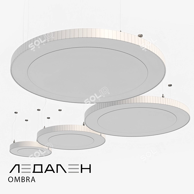 Elegant Round OMBRA Lamp 3D model image 6