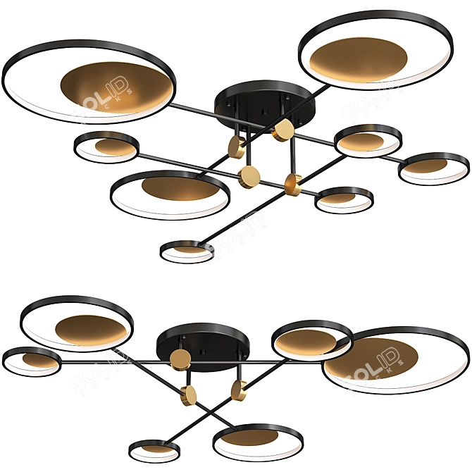 Risor Set: Stylish 6 or 8 Shade Pendant Lighting 3D model image 1