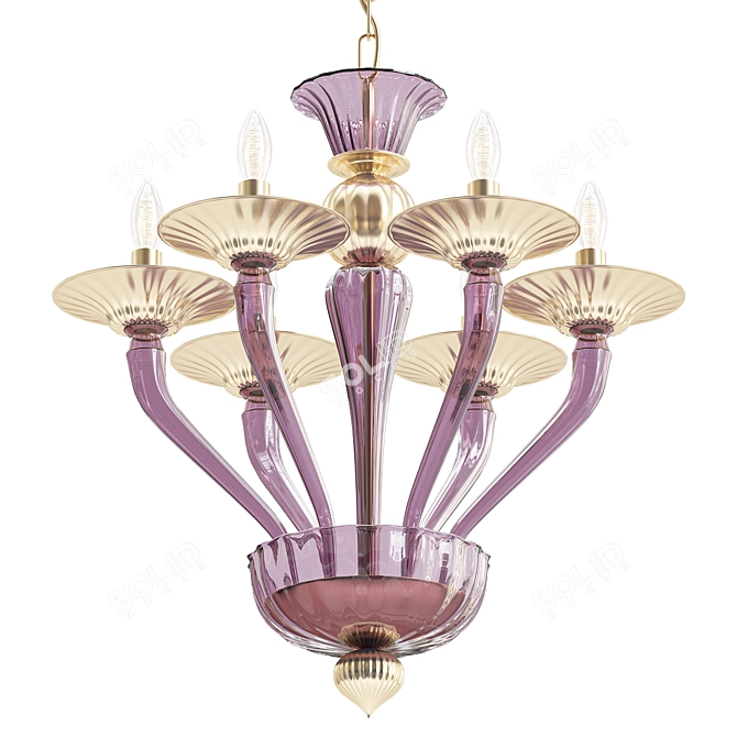 Elegant Murano 1152 Chandelier 3D model image 1