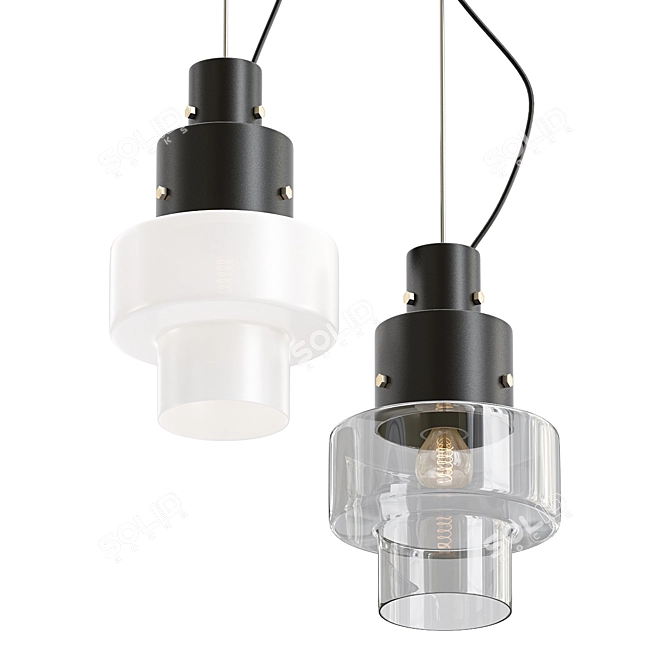 Industrial Diesel Gask Pendant Light 3D model image 1