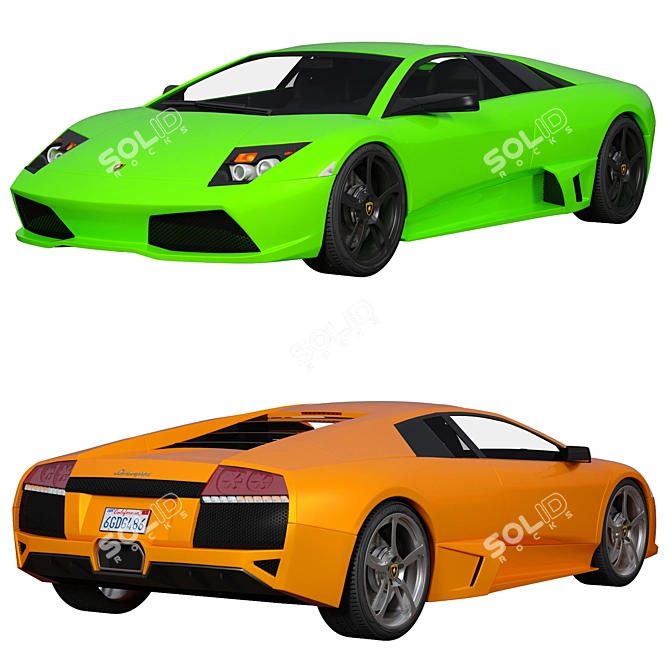 Title: Exquisite 2007 Lamborghini Murciélago LP640 3D model image 3