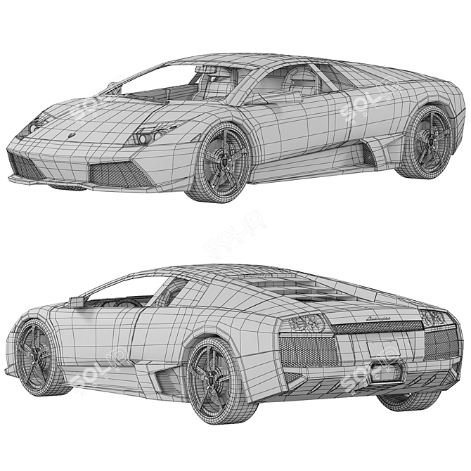 Title: Exquisite 2007 Lamborghini Murciélago LP640 3D model image 5