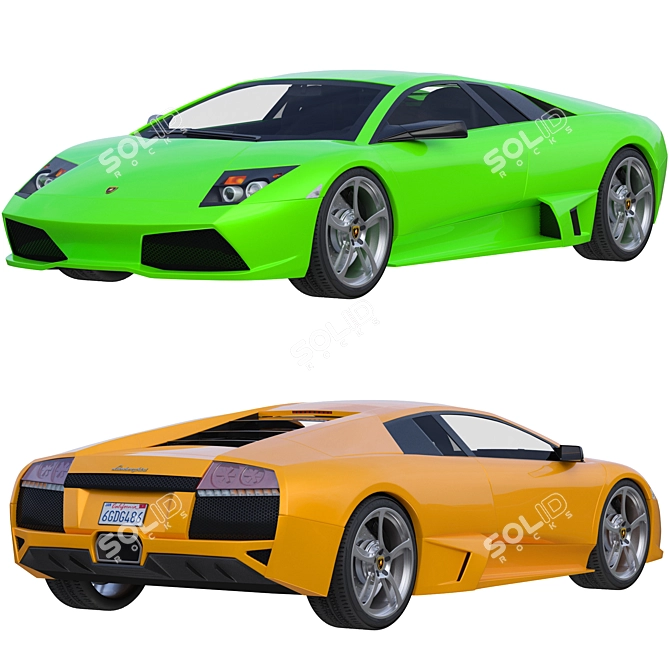 Title: Exquisite 2007 Lamborghini Murciélago LP640 3D model image 12