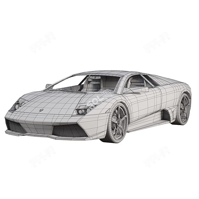 Title: Exquisite 2007 Lamborghini Murciélago LP640 3D model image 2