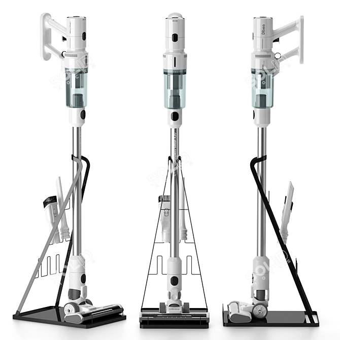 Efficient Cordless Vacuum Cleaner 3D model image 1