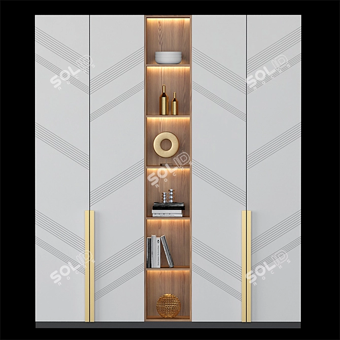 Modern Shelf Design for Visualizations 3D model image 2