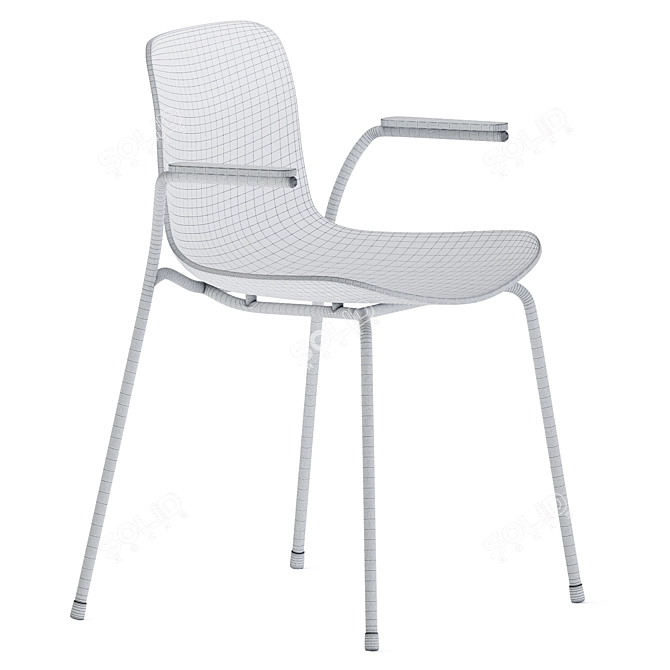 Elegant Langue Armchair: Modern Comfort 3D model image 4