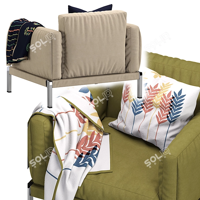 Compact Romeo Armchair: Flexform Comfort 3D model image 2