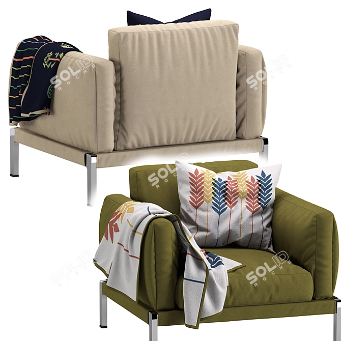 Compact Romeo Armchair: Flexform Comfort 3D model image 4