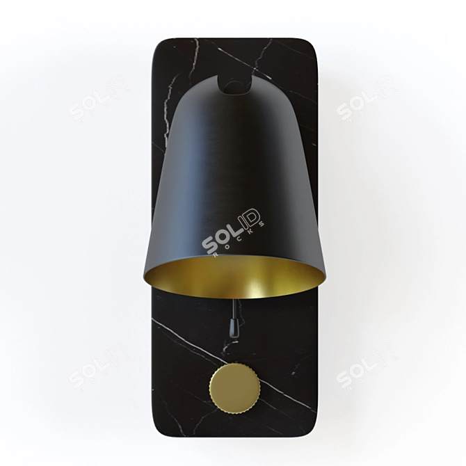 Luxury Marble Base Gold Interior Cristiani Luminaire 3D model image 3