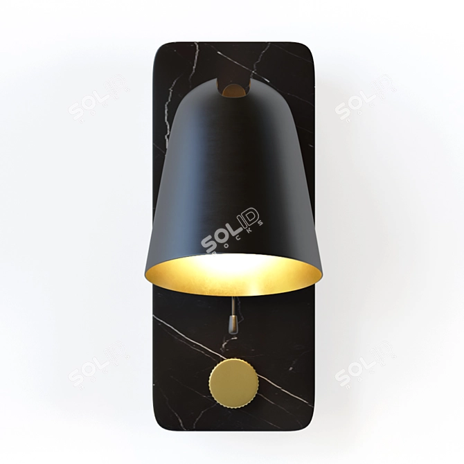 Luxury Marble Base Gold Interior Cristiani Luminaire 3D model image 9