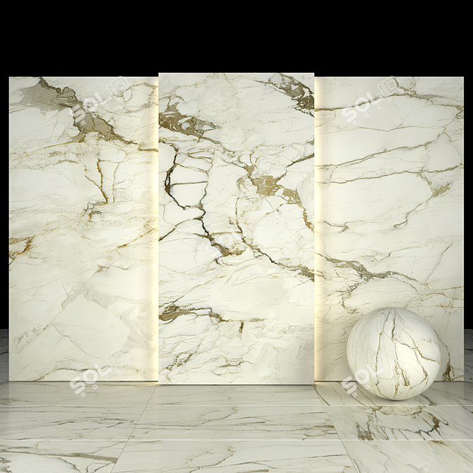 Elegant Calacatta Old Stain Marble 3D model image 1