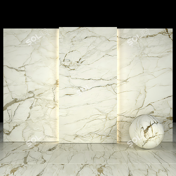 Elegant Calacatta Old Stain Marble 3D model image 2