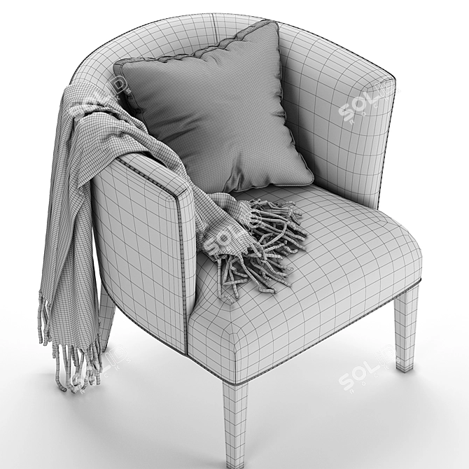 Elegant Sylvia Arhaus Chair 3D model image 4