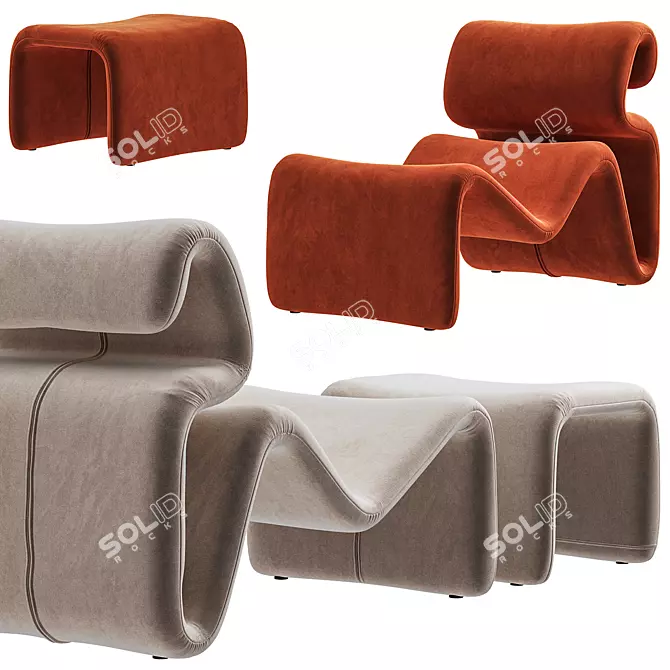 Etcetera Lounge: Timeless Comfort 3D model image 2