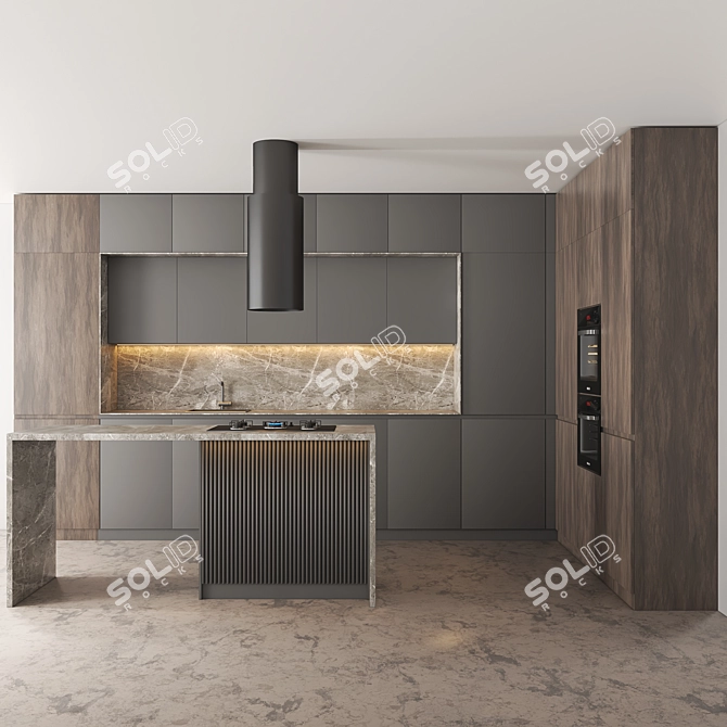 Modern Kitchen04 | 2015 Version | Vray+Corona Render | 3Ds Max 2015 3D model image 1