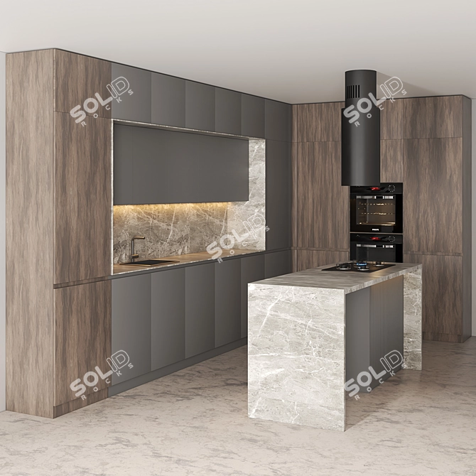 Modern Kitchen04 | 2015 Version | Vray+Corona Render | 3Ds Max 2015 3D model image 2
