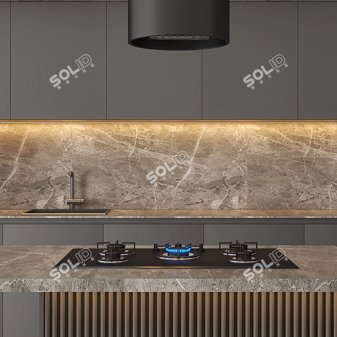 Modern Kitchen04 | 2015 Version | Vray+Corona Render | 3Ds Max 2015 3D model image 3