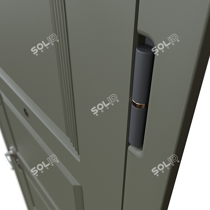 Contemporary Entry Door: Sleek Design & PBR Materials 3D model image 4