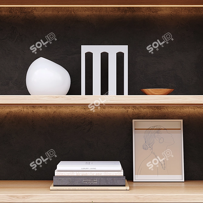 Elegant Multi-Functional Furniture Set 3D model image 3