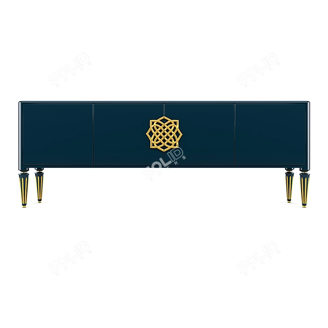 Elegant Art Deco Durham Sideboard 3D model image 2