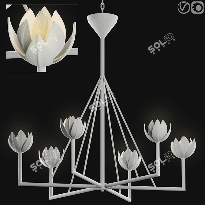 Elegant Alberto Chandelier: Stunning and Luxurious 3D model image 1