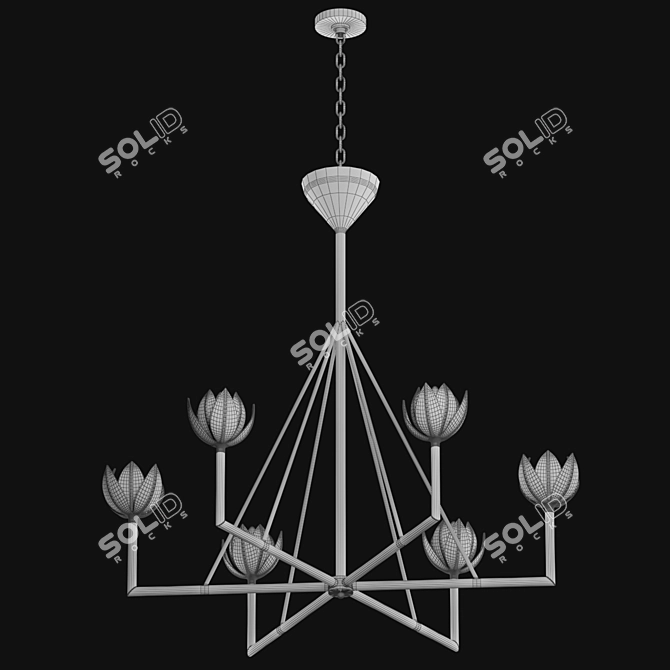 Elegant Alberto Chandelier: Stunning and Luxurious 3D model image 5