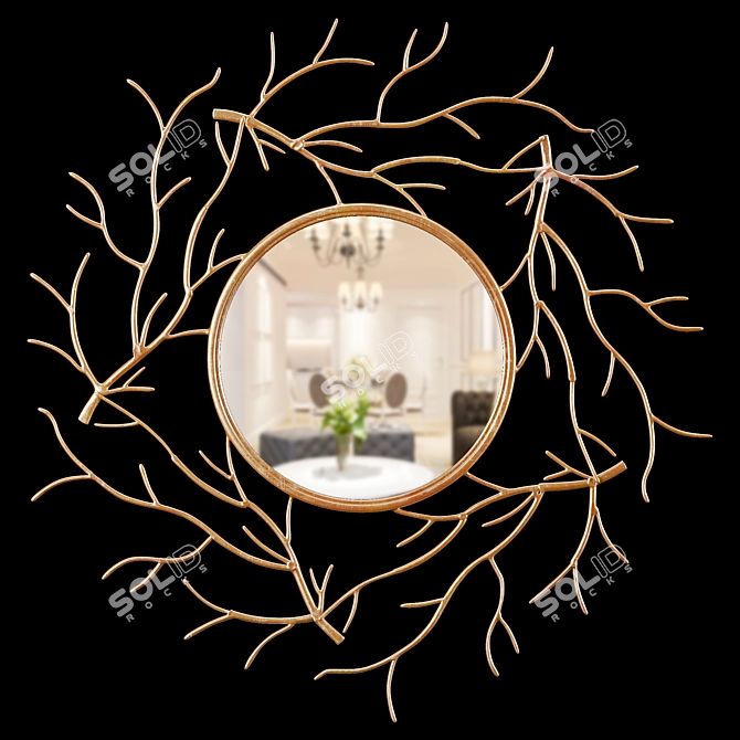 Sequoia Mirror - Elegant and Stylish 3D model image 1