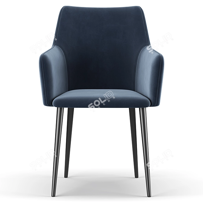 Luxury Lamar Accent Chair 3D model image 3