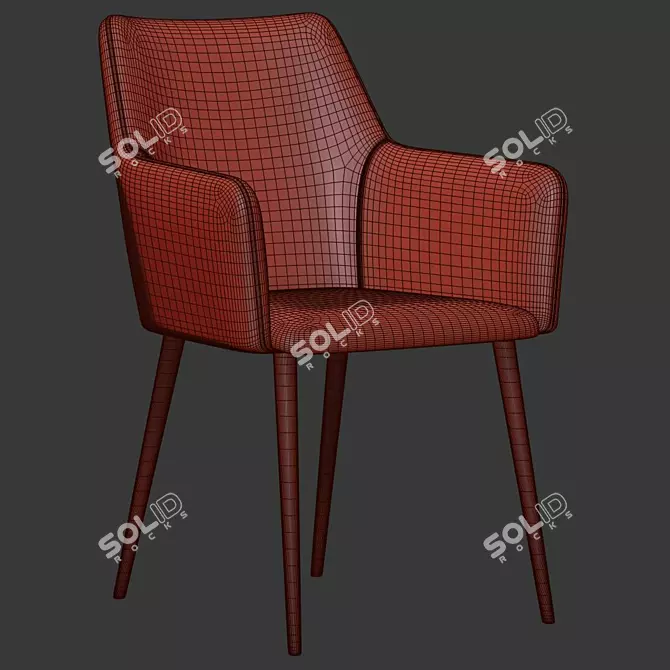 Luxury Lamar Accent Chair 3D model image 5