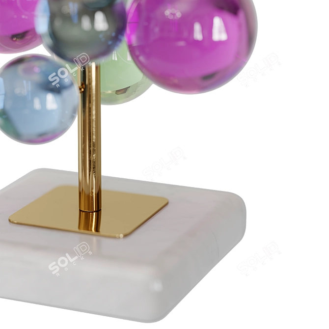 Colorful Globo Table Lamp by Jonathan Adler 3D model image 2