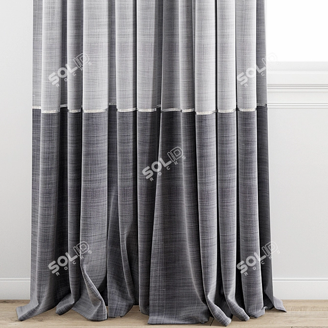 Premium Polygonal Curtain Model 3D model image 2