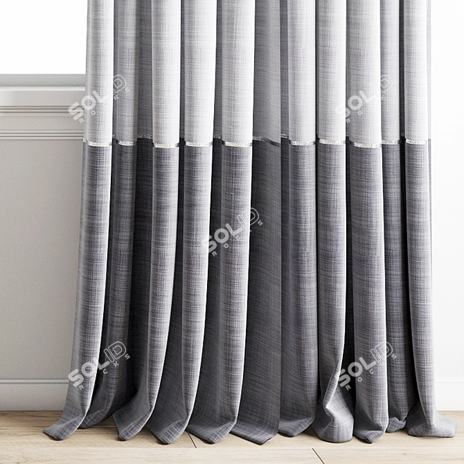 Premium Polygonal Curtain Model 3D model image 5