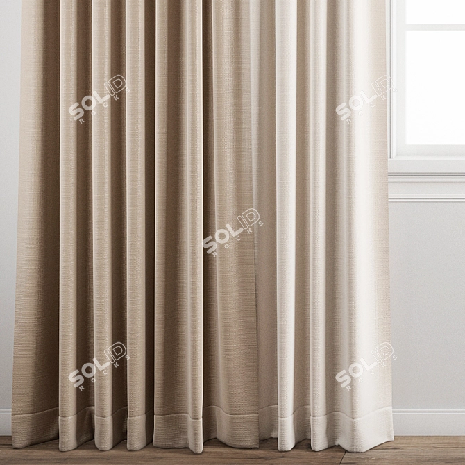 Premium Polygonal Curtain Model 3D model image 7