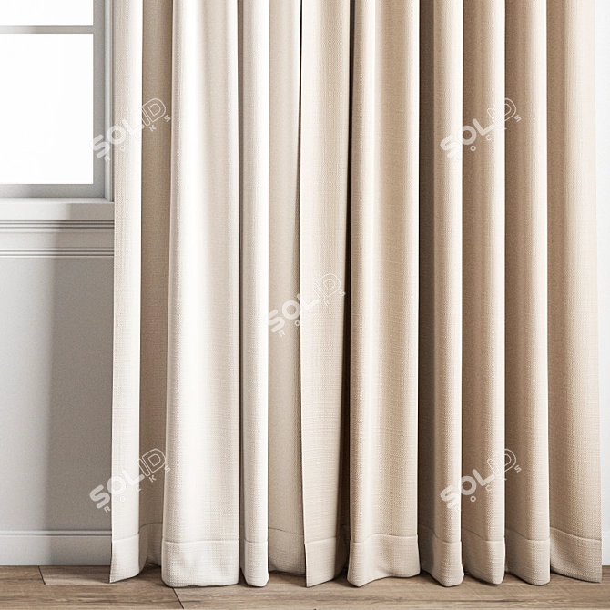 Premium Polygonal Curtain Model 3D model image 9