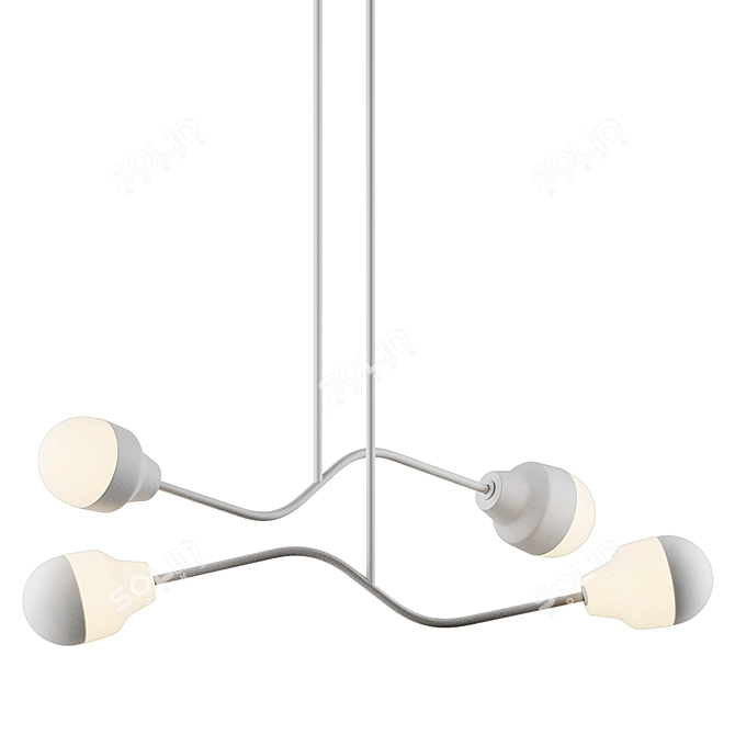 Sleek and Stylish Pendant Lamp 3D model image 4