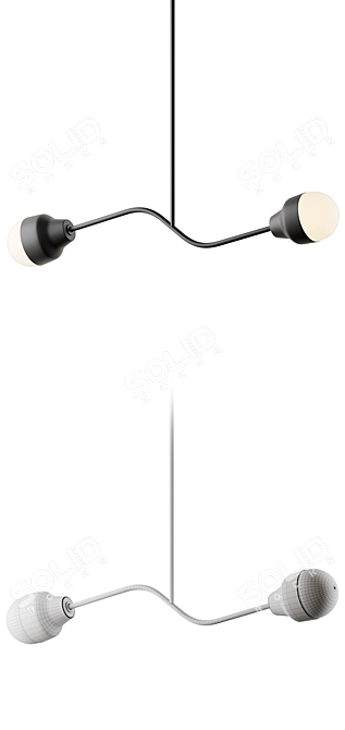 Sleek and Stylish Pendant Lamp 3D model image 5