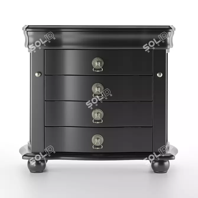 Louis Jewelry Chest: Elegant Storage Solution 3D model image 1