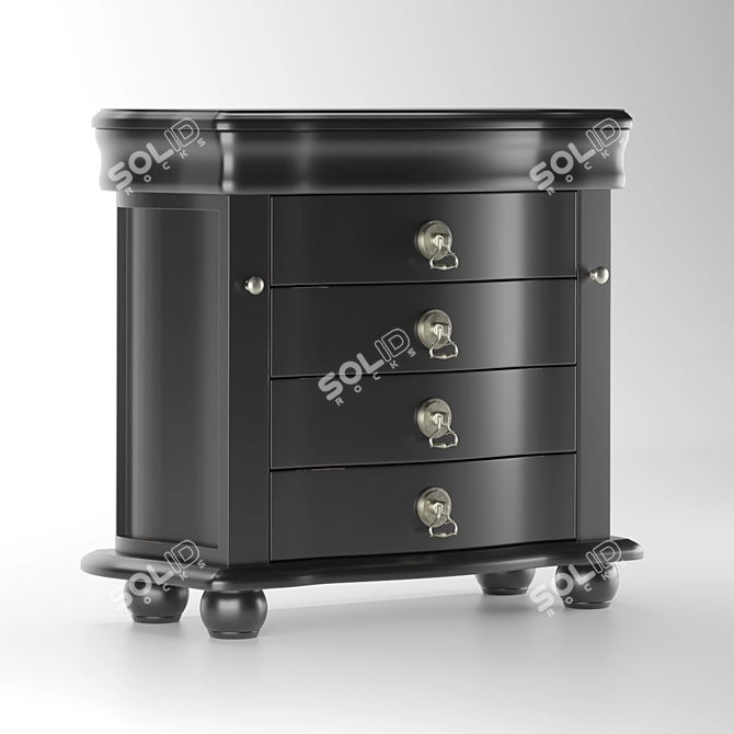 Louis Jewelry Chest: Elegant Storage Solution 3D model image 2