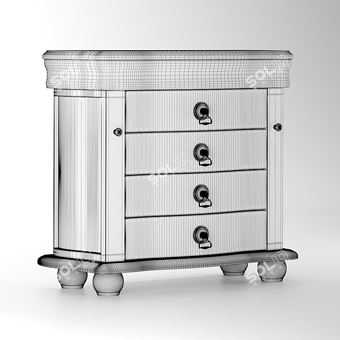 Louis Jewelry Chest: Elegant Storage Solution 3D model image 3