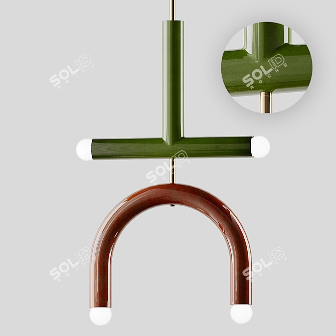 Modern Pendant Lamp TRN C2 3D model image 1
